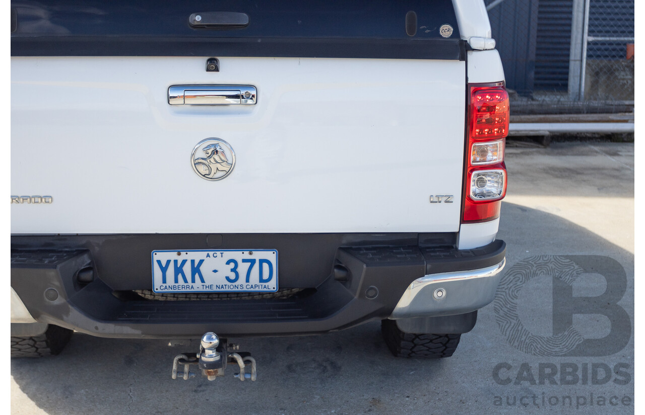 12/2014 Holden Colorado LTZ (4x4) RG MY15 Crew Cab P/Up Summit White Turbo Diesel 2.8L