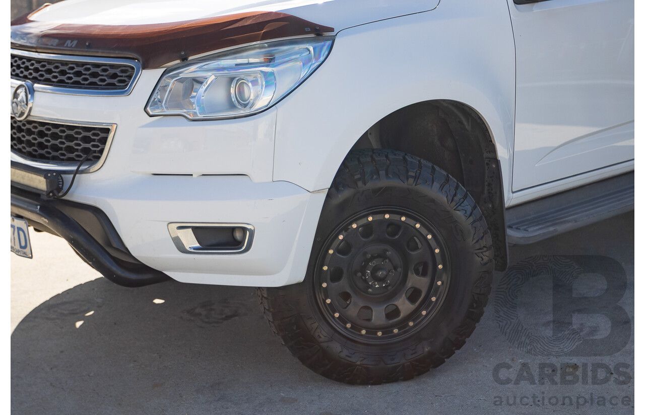 12/2014 Holden Colorado LTZ (4x4) RG MY15 Crew Cab P/Up Summit White Turbo Diesel 2.8L