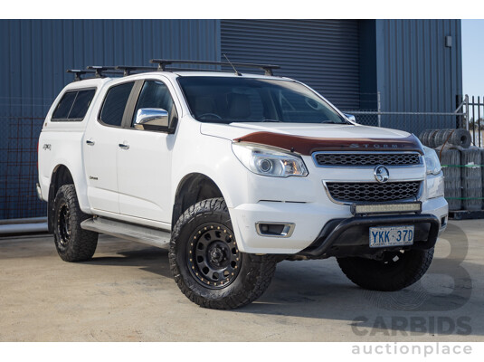 12/2014 Holden Colorado LTZ (4x4) RG MY15 Crew Cab P/Up Summit White Turbo Diesel 2.8L