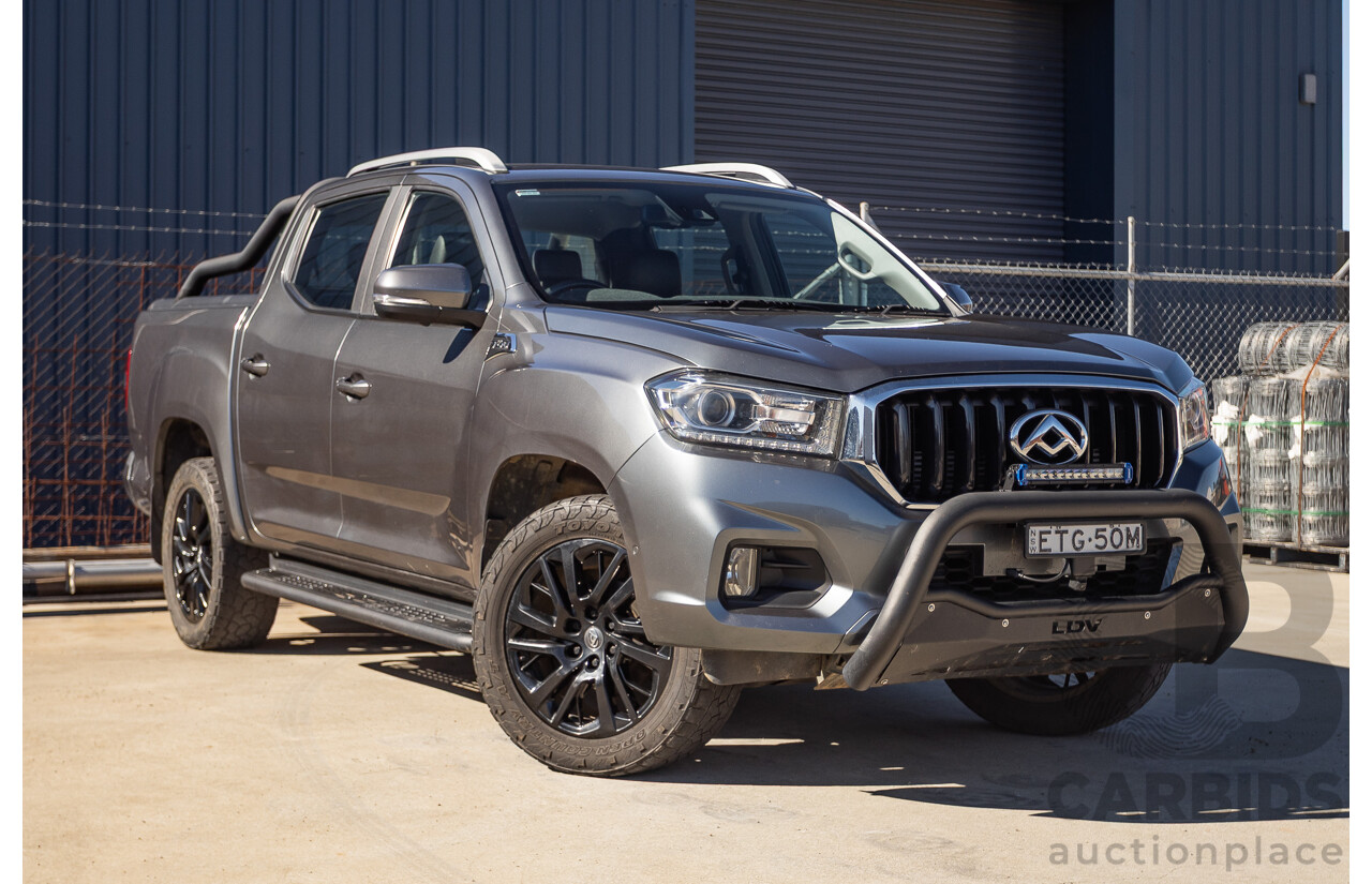 09/2020 LDV T60 Trailrider 2 (4x4) D20 SK8C MY20 Double Cab Utility Lava Grey Turbo Diesel 2.0L