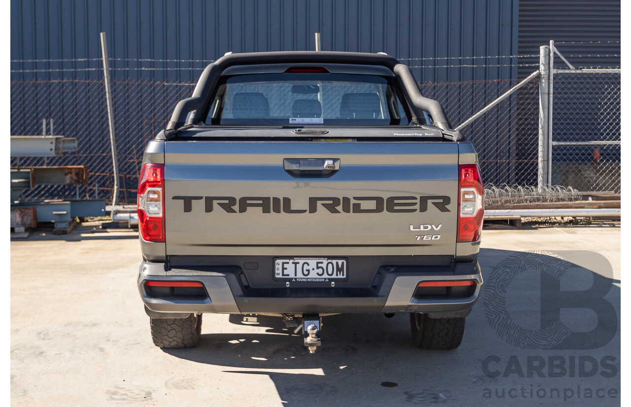 09/2020 LDV T60 Trailrider 2 (4x4) D20 SK8C MY20 Double Cab Utility Lava Grey Turbo Diesel 2.0L