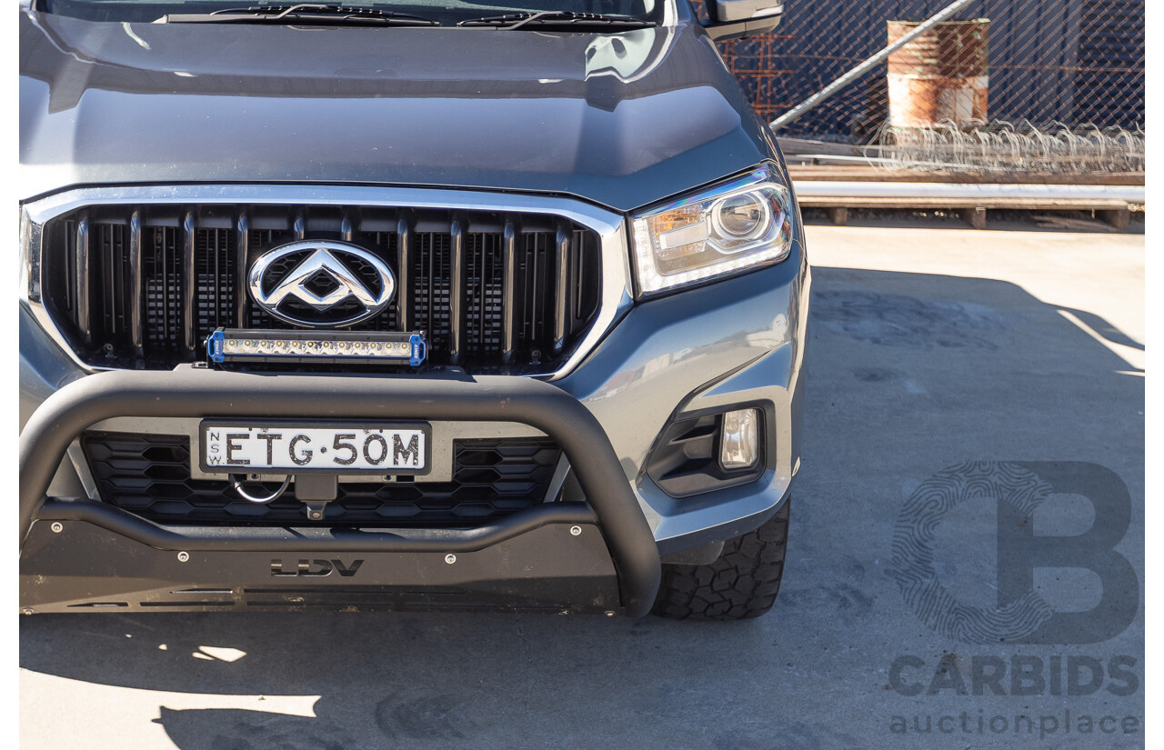 09/2020 LDV T60 Trailrider 2 (4x4) D20 SK8C MY20 Double Cab Utility Lava Grey Turbo Diesel 2.0L