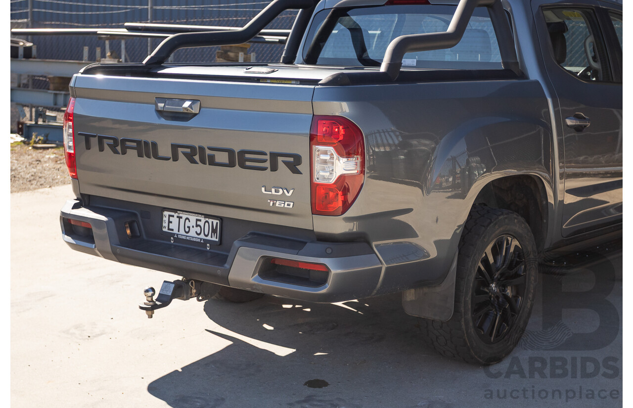 09/2020 LDV T60 Trailrider 2 (4x4) D20 SK8C MY20 Double Cab Utility Lava Grey Turbo Diesel 2.0L