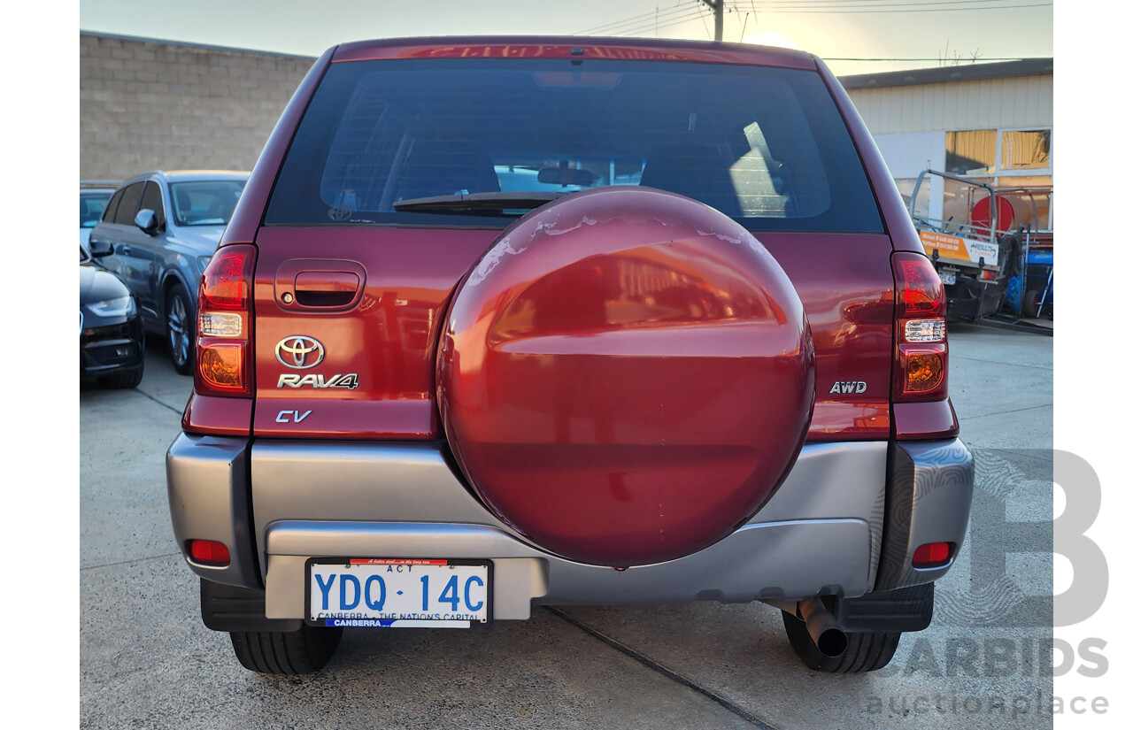 02/2005 Toyota Rav4 CV (4x4) ACA23R 4d Wagon Red 2.4L
