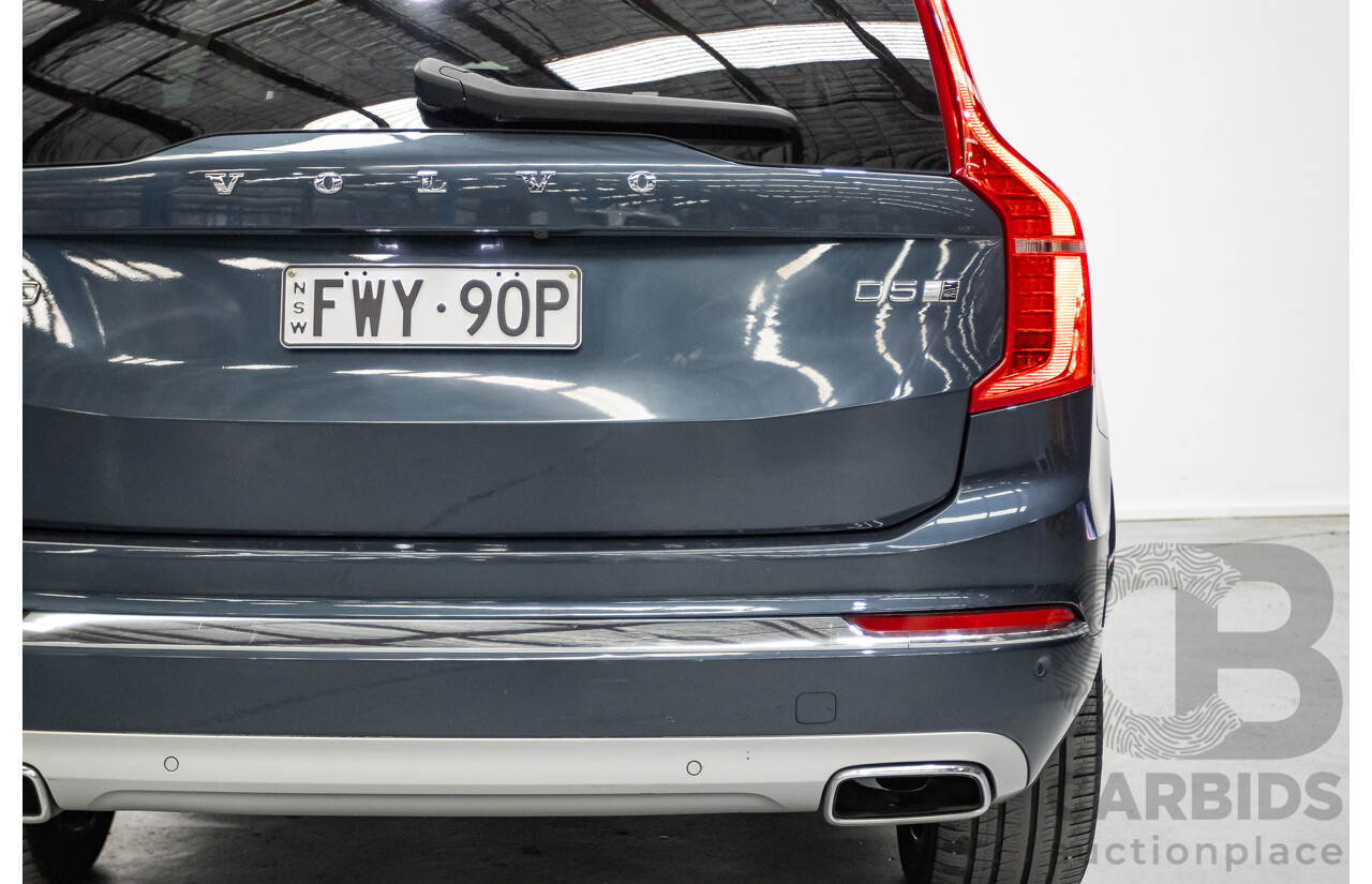 2/2020 Volvo XC90 D5 Inscription (AWD) 256 MY20 4d Wagon Denim Blue Metallic Turbo & Supercharged Diesel 2.0L