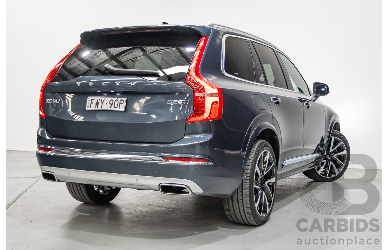 2/2020 Volvo XC90 D5 Inscription (AWD) 256 MY20 4d Wagon Denim Blue Metallic Turbo & Supercharged Diesel 2.0L
