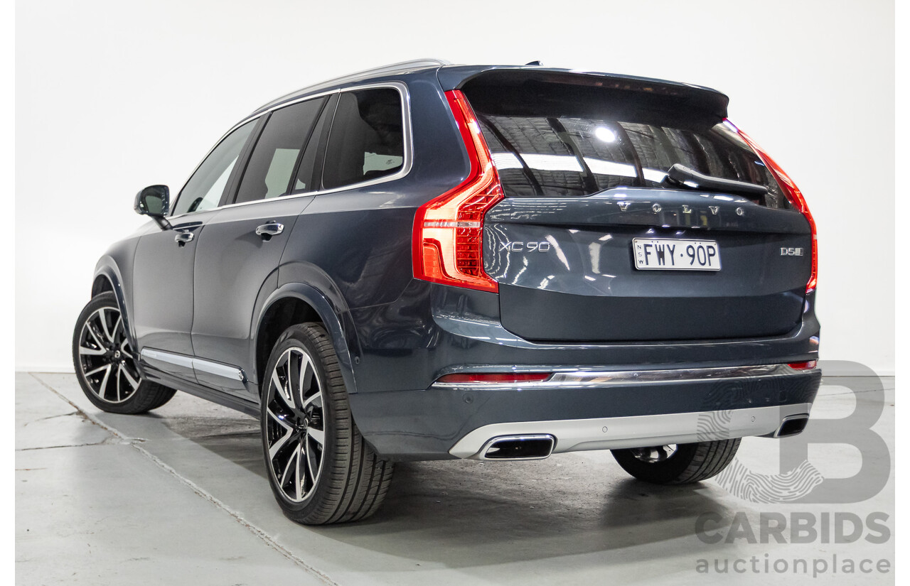2/2020 Volvo XC90 D5 Inscription (AWD) 256 MY20 4d Wagon Denim Blue Metallic Turbo & Supercharged Diesel 2.0L