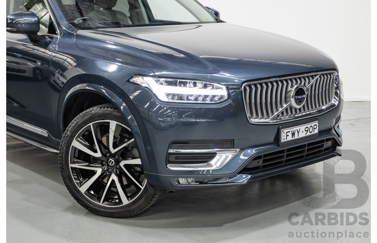 2/2020 Volvo XC90 D5 Inscription (AWD) 256 MY20 4d Wagon Denim Blue Metallic Turbo & Supercharged Diesel 2.0L