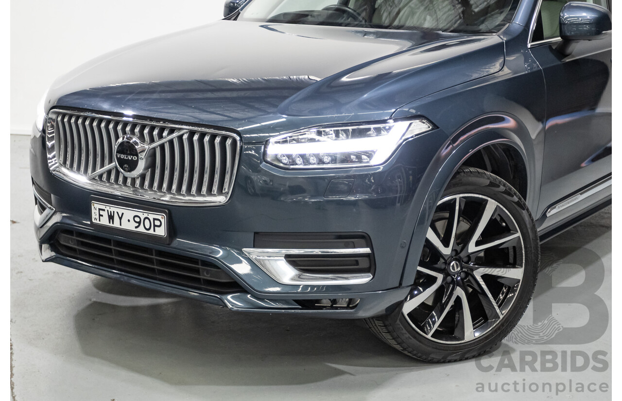 2/2020 Volvo XC90 D5 Inscription (AWD) 256 MY20 4d Wagon Denim Blue Metallic Turbo & Supercharged Diesel 2.0L