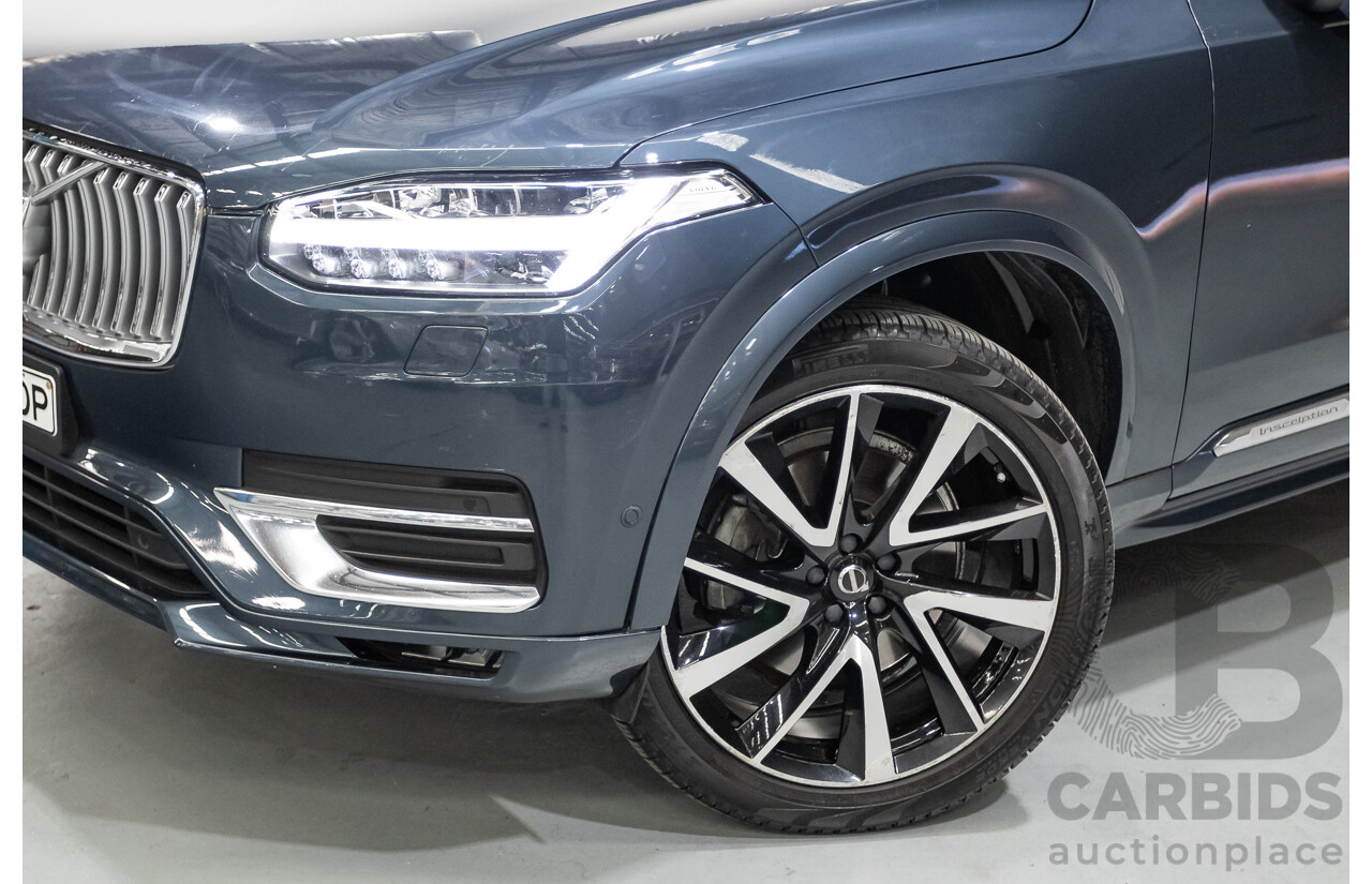 2/2020 Volvo XC90 D5 Inscription (AWD) 256 MY20 4d Wagon Denim Blue Metallic Turbo & Supercharged Diesel 2.0L