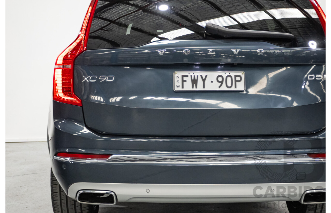 2/2020 Volvo XC90 D5 Inscription (AWD) 256 MY20 4d Wagon Denim Blue Metallic Turbo & Supercharged Diesel 2.0L
