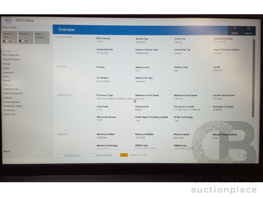 Dell Vostro 15 3530 13th Gen Intel Core i7 (1355U) 0.40GHz-5.00GHz 10-Core CPU 15.6-Inch FHD Laptop