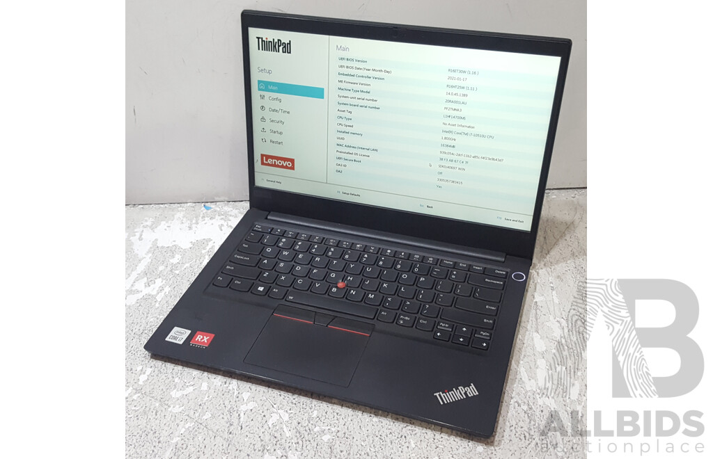 Lenovo ThinkPad E14 10th Gen Intel Core i7 (10510U) 1.80GHz-4.90GHz 4-Core CPU 14-Inch Laptop