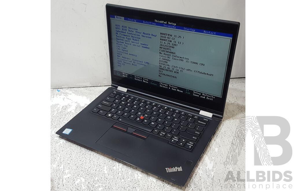 Lenovo ThinkPad Yoga 370 Intel Core i5 (7200U) 2.50GHz-3.10GHz 2-Core CPU 13.3-Inch Touchscreen Laptop w/ Power Supply