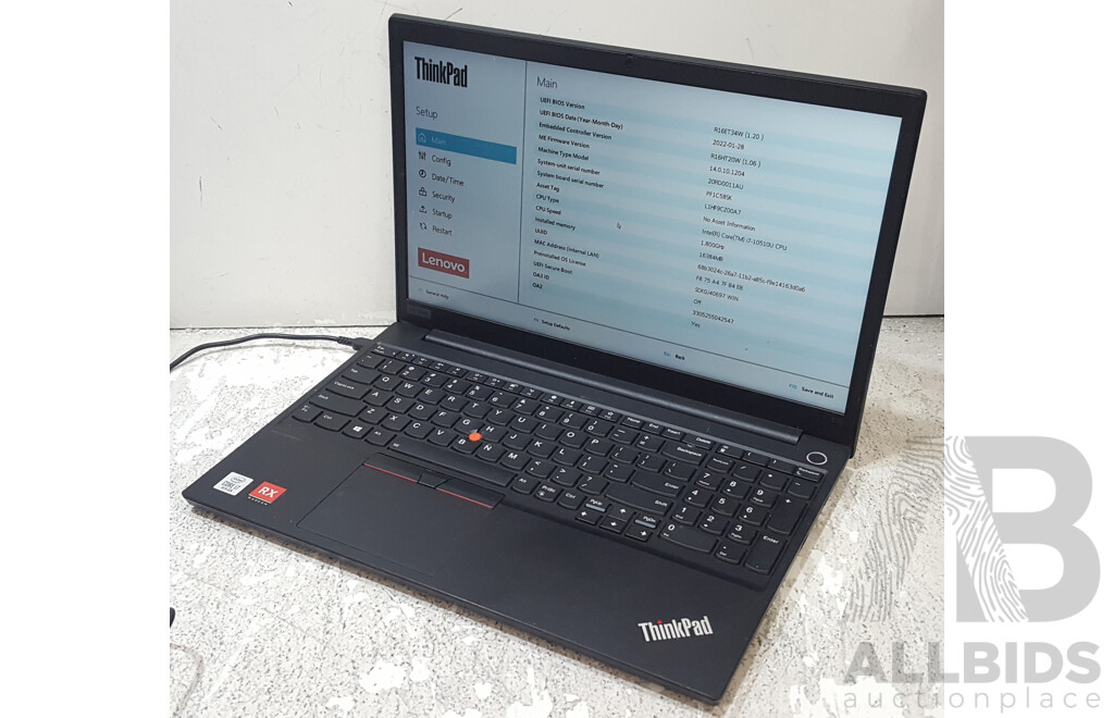 Lenovo ThinkPad E15 10th Gen Intel Core i7 (10510U) 1.80GHz-4.90GHz 4-Core CPU 15.6-Inch Laptop