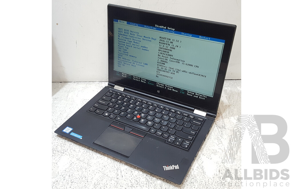 Lenovo ThinkPad Yoga 260 Intel Core i5 (6200U) 2.30GHz-2.80GHz 2-Core CPU 12.5-Inch Touchscreen Laptop