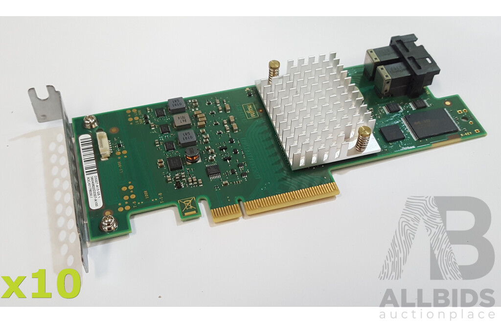 Fujitsu (D3327-A13) PCIe 3.0 SAS/SATA RAID / HBA Controller - Lot of Ten