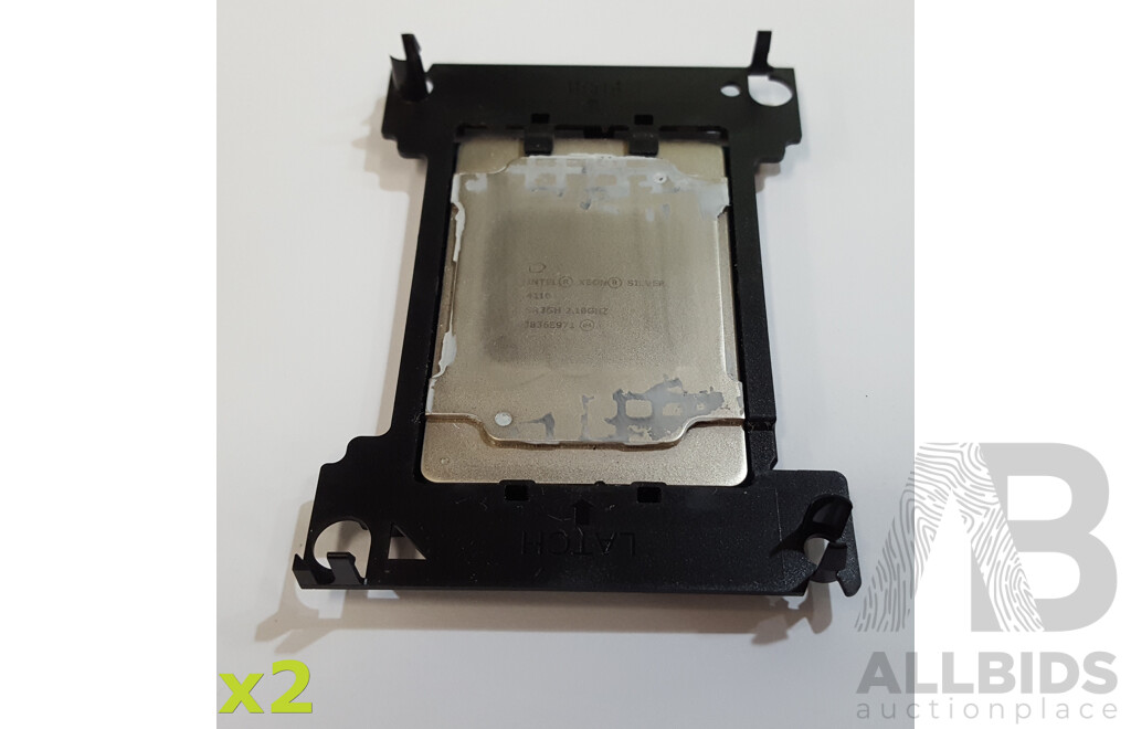 Intel Xeon SILVER (4110) 2.10GHz-3.00GHz 8-Core Server CPU - Lot of Two