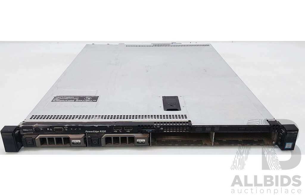 Dell EMC PowerEdge R330 Intel Xeon (E3-1220 V5) 3.00GHz-3.50GHz 4-Core CPU 1RU Server W/ 16GB DDR4