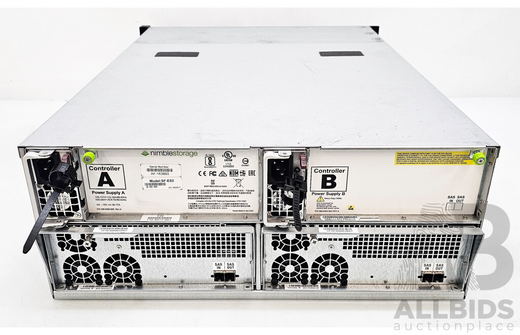 HPE Nimblestorage (SF-ES2) 24-Bay 4RU Hard Drive Hybrid Expansion Shelf W/ 24TB Storage
