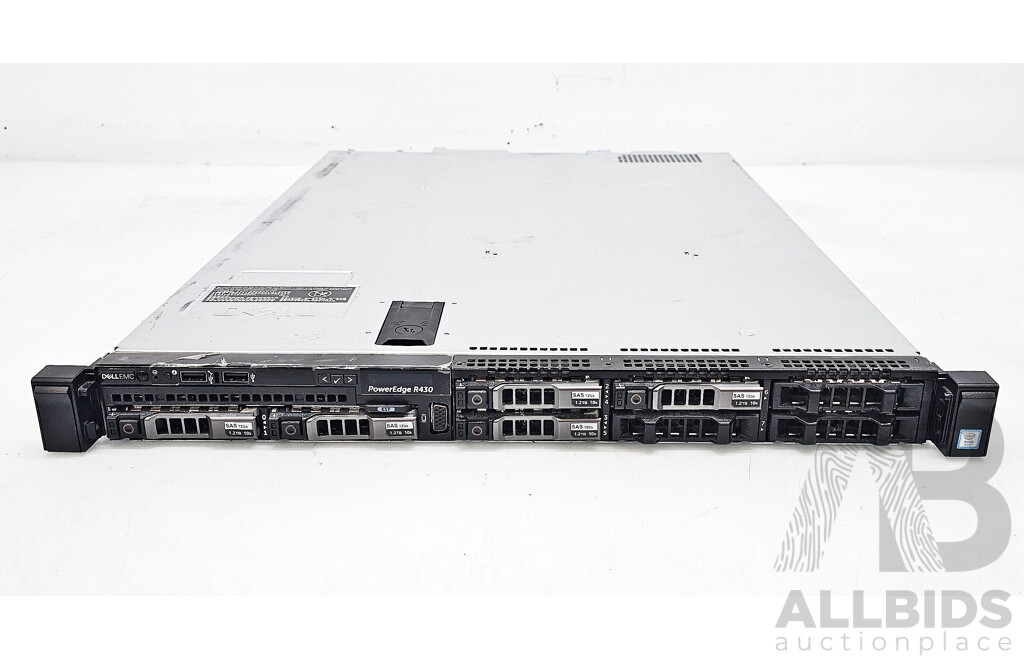 Dell PowerEdge R430 Intel Xeon (E5-2630 V4) 2.10GHz-3.00GHz 10-Core CPU 1RU Server W/ 128GB DDR4 & 6TB Storage