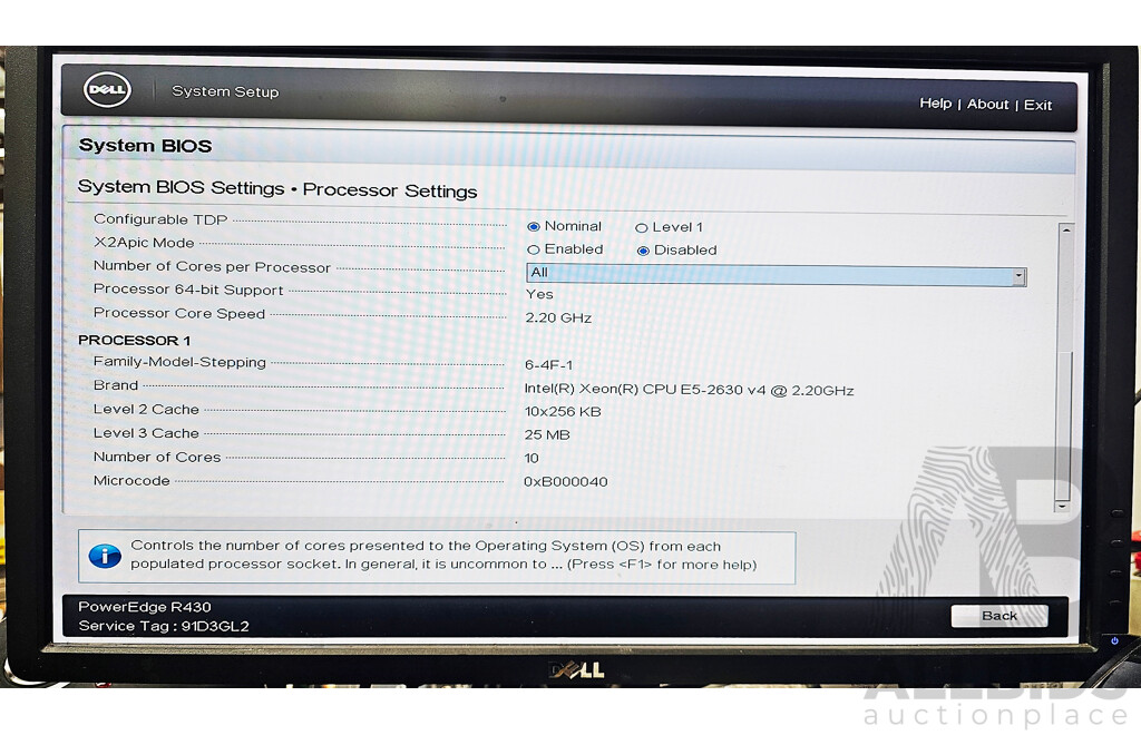 Dell PowerEdge R430 Intel Xeon (E5-2630 V4) 2.10GHz-3.00GHz 10-Core CPU 1RU Server W/ 128GB DDR4 & 6TB Storage