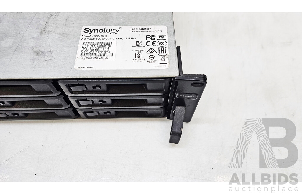 Synology (RS3618xs) 12-Bay SAS Network Attached Storage