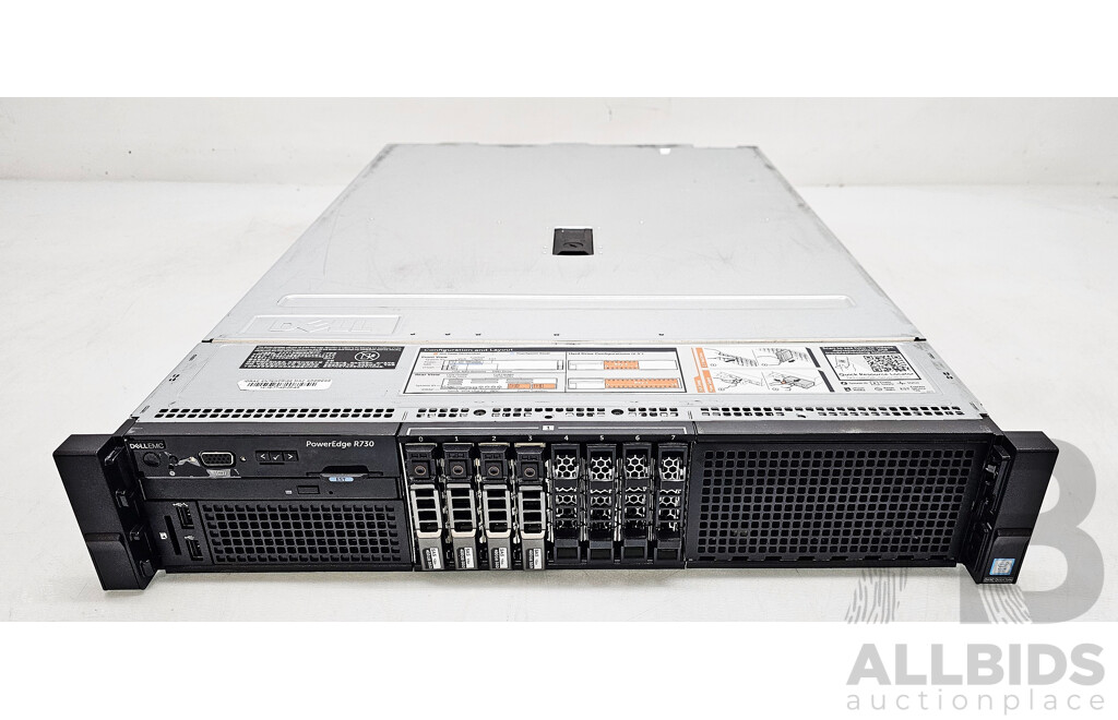 Dell PowerEdge R730 Dual Intel Xeon (E5-2667 V4) 3.20GHz-3.706Hz 8-Core CPU 2RU Server W/ 192GB DDR4