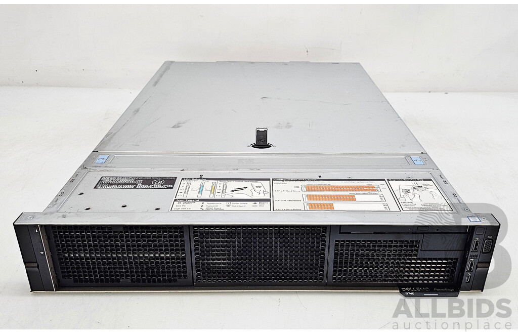 Dell EMC PowerEdge R740 Dual Intel Xeon GOLD (6144) 3.50GHz-4.20GHz 8-Core CPU 2RU Server W/ 768GB DDR4