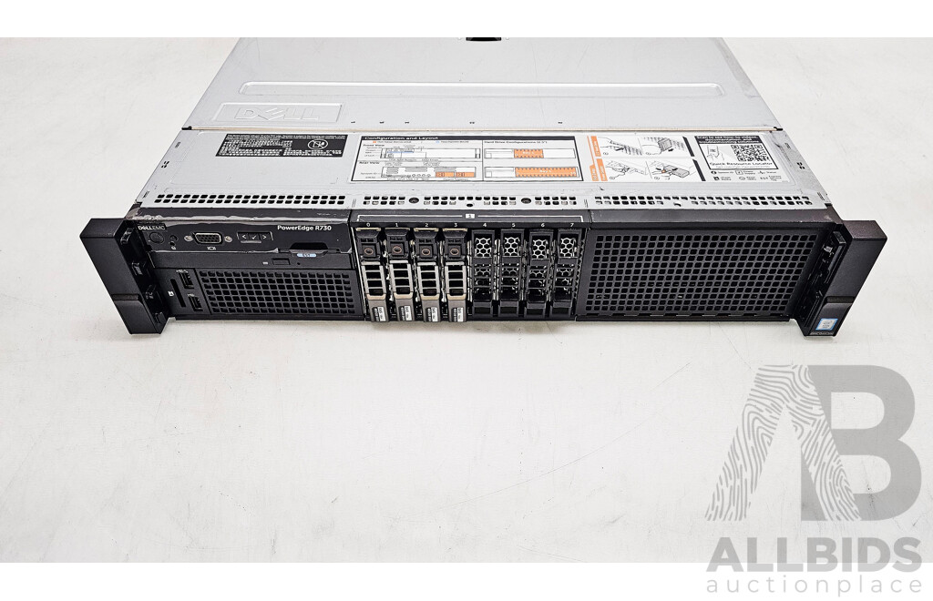 Dell PowerEdge R730 Dual Intel Xeon (E5-2667 V4) 3.20GHz-3.706Hz 8-Core CPU 2RU Server W/ 192GB DDR4