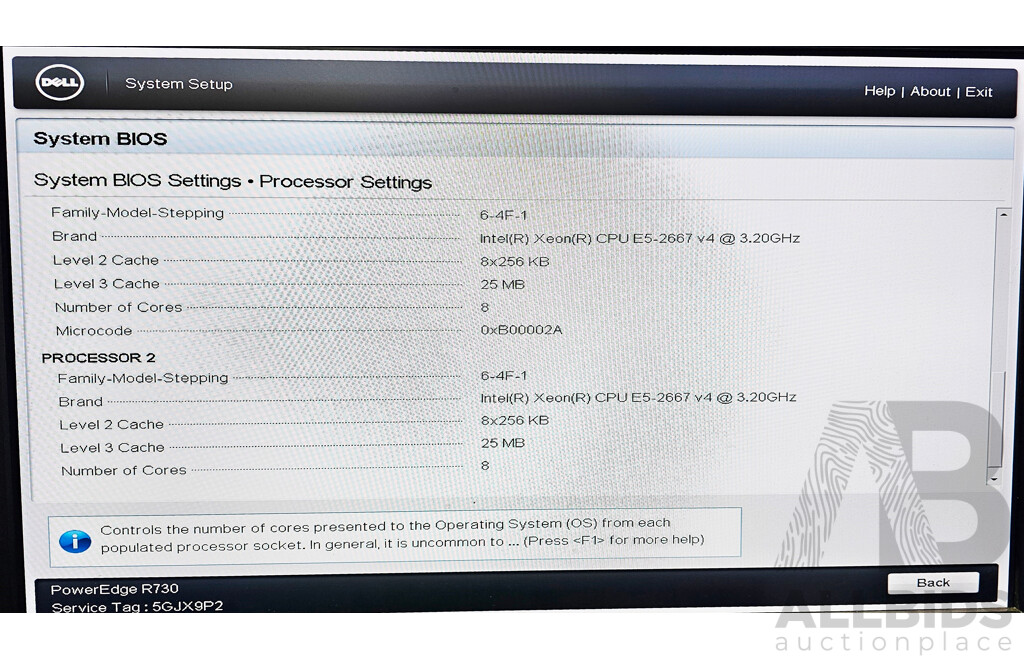 Dell PowerEdge R730 Dual Intel Xeon (E5-2667 V4) 3.20GHz-3.706Hz 8-Core CPU 2RU Server W/ 192GB DDR4