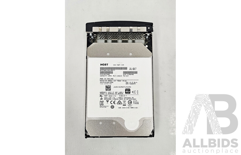 Hitachi HGST (0F27402) 10TB SAS 3.5-Inch Hard Drive