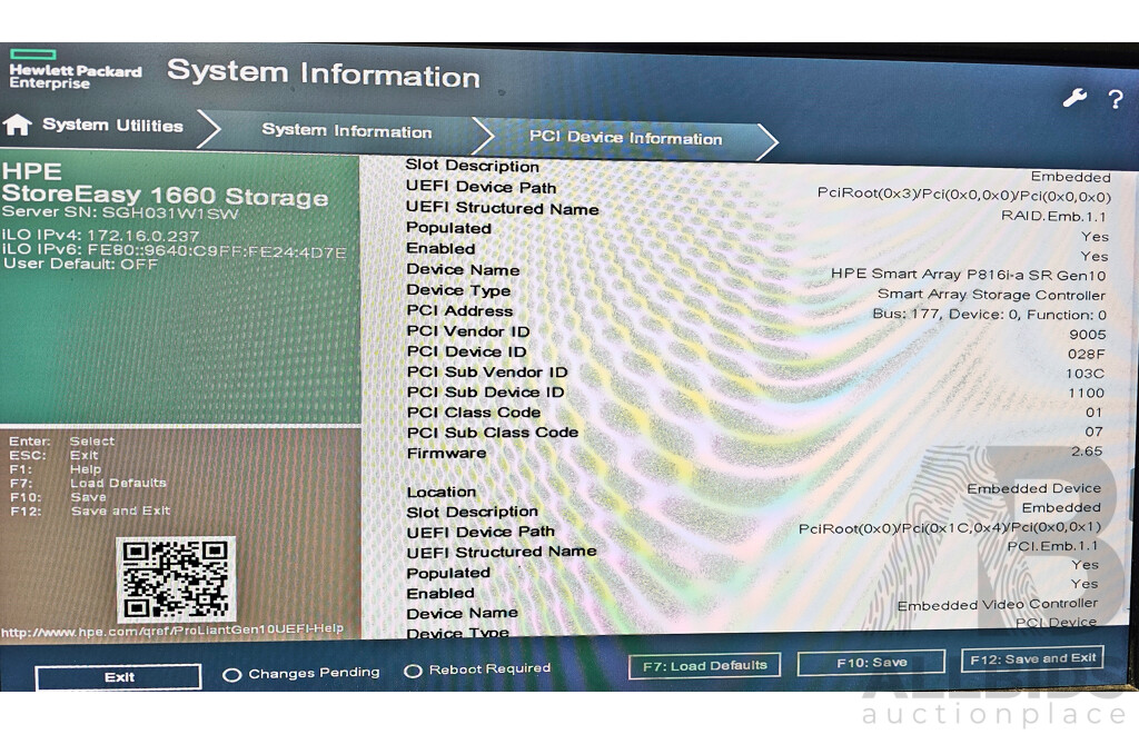 HPE StoreEasy 1660 Intel Xeon BRONZE (3104) 1.70GHz 6-Core CPU Server W/ 32GB DDR4 & 36TB Storage