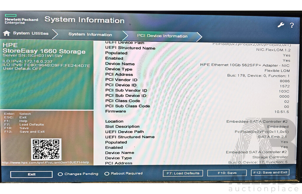 HPE StoreEasy 1660 Intel Xeon BRONZE (3104) 1.70GHz 6-Core CPU Server W/ 32GB DDR4 & 36TB Storage