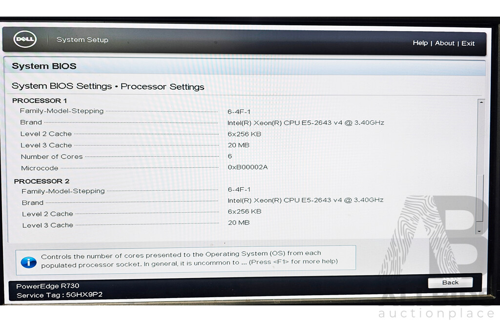 Dell PowerEdge R730 Dual Intel Xeon (E5-2643 V4) 3.40GHz-3.70GHz 6-Core CPU 2RU Server W/ 192GB DDR4