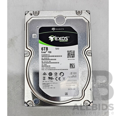 Seagate (ST6000NM0115) Exos 6TB 6Gbps 7.2K RPM SATA 3.5-Inch Hard Drive