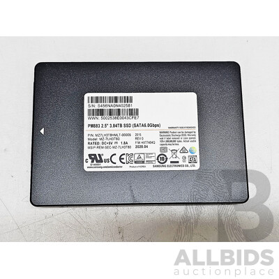 Samsung (MZ-7LH3T80) PM883 3.84TB SATA 6Gbps 2.5-Inch Solid State Drive