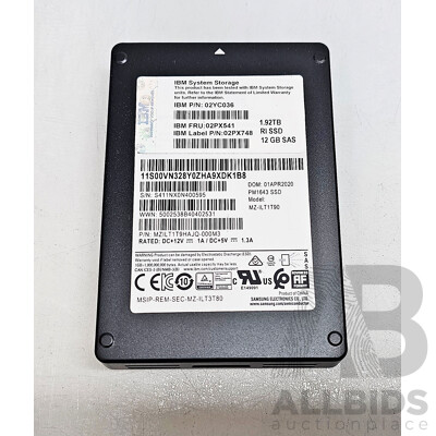 Dell (MZILT1T9HAJQAD4) 1.92TB SAS 12Gbps 2.5-Inch Solid State Drive