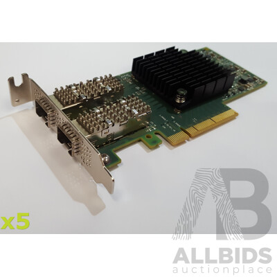 Mellanox (CX4121A) ConnectX-4 Lx 25GbE Dual-Port SFP28 PCIe Network Interface Card - Lot of Five