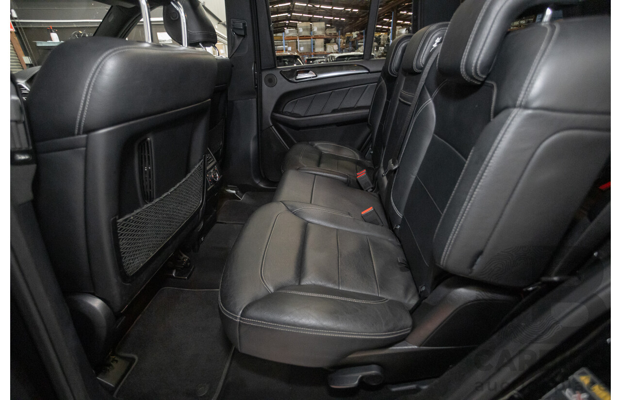5/2015 Mercedes-Benz GL350 BlueTEC AMG Line (AWD) X166 MY14 4d Wagon Obsidian Black Metallic Turbo Diesel V6 3.0L -7 Seater