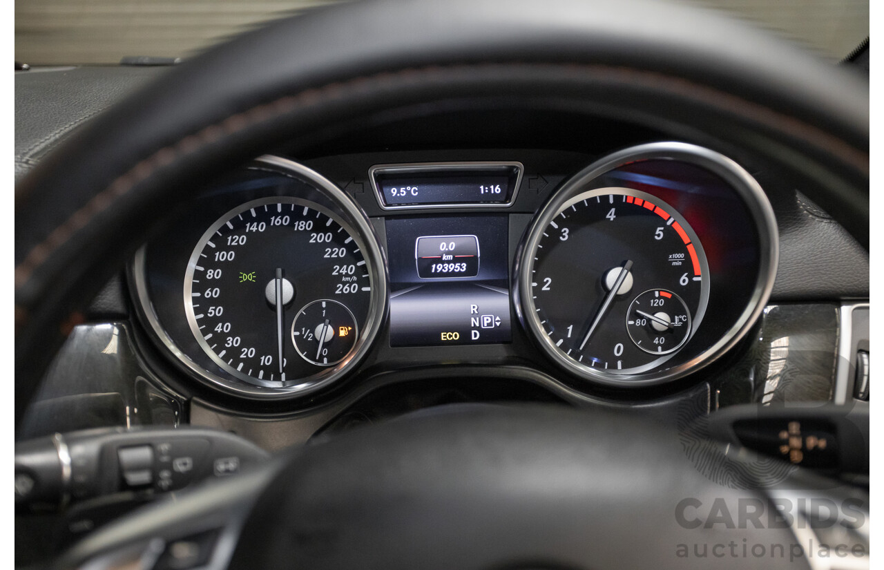 5/2015 Mercedes-Benz GL350 BlueTEC AMG Line (AWD) X166 MY14 4d Wagon Obsidian Black Metallic Turbo Diesel V6 3.0L -7 Seater