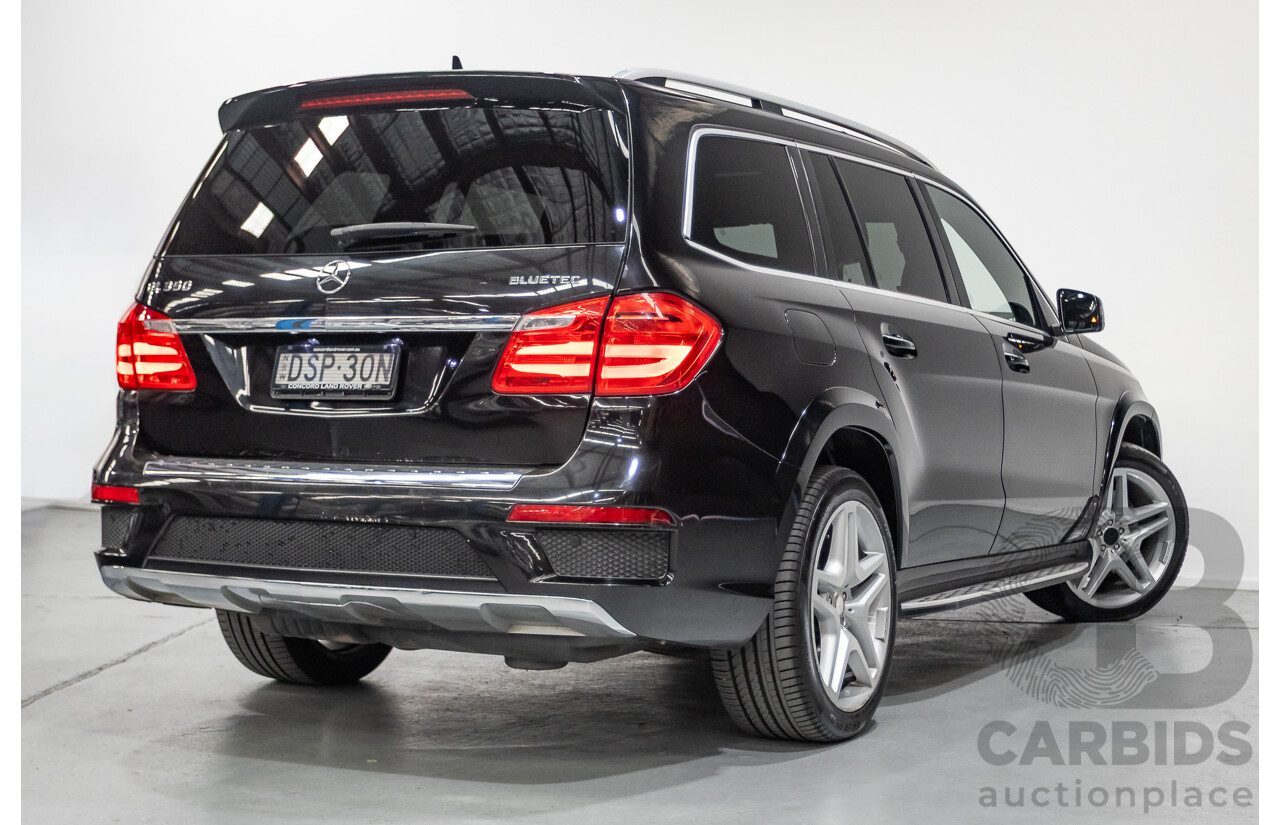 5/2015 Mercedes-Benz GL350 BlueTEC AMG Line (AWD) X166 MY14 4d Wagon Obsidian Black Metallic Turbo Diesel V6 3.0L -7 Seater