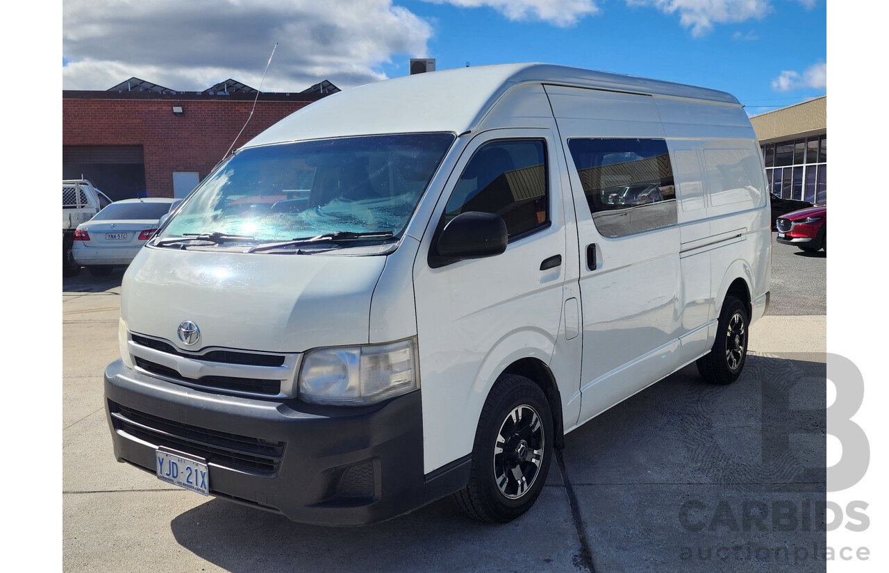 06/2012 Toyota Hiace SLWB KDH221R MY12 UPGRADE 4d Van White 3.0L