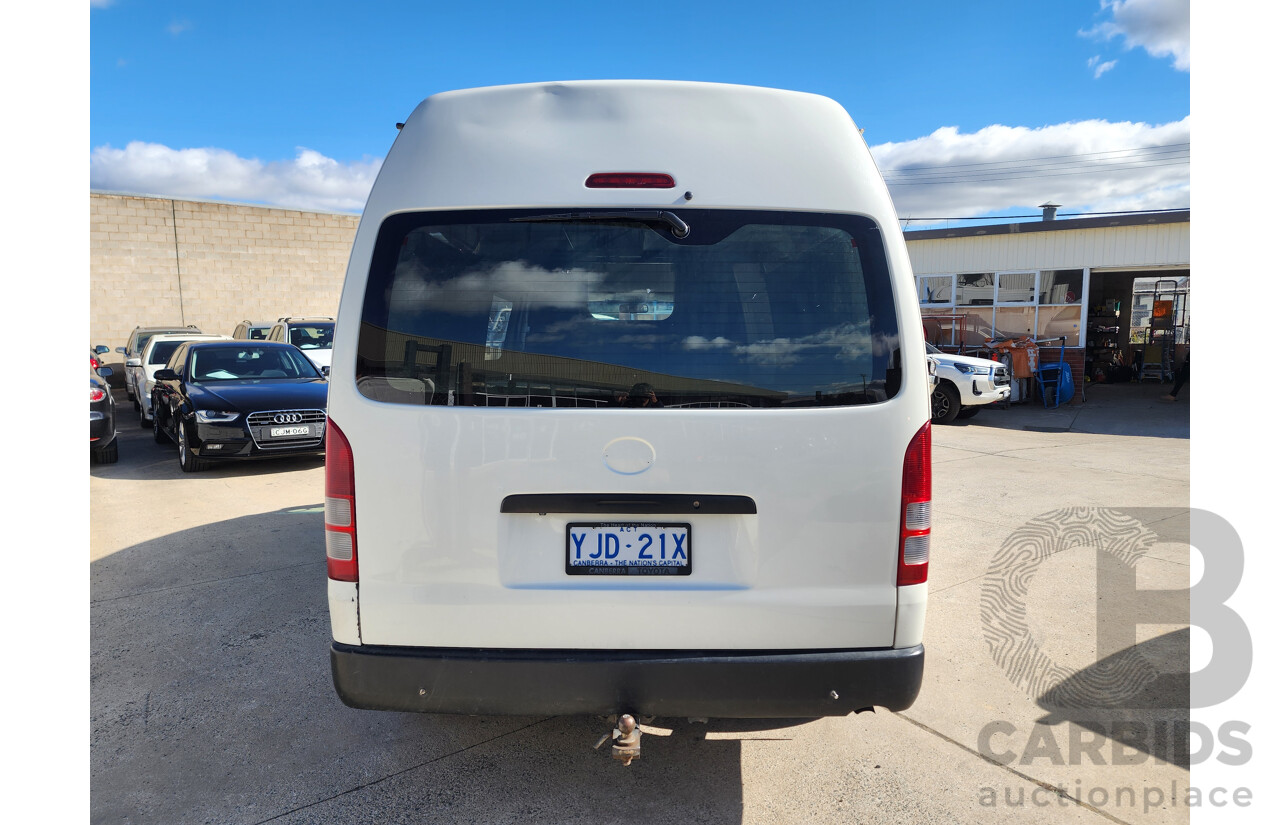 06/2012 Toyota Hiace SLWB KDH221R MY12 UPGRADE 4d Van White 3.0L