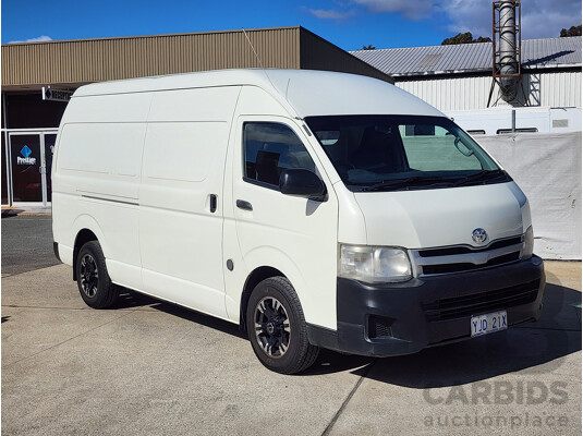 06/2012 Toyota Hiace SLWB KDH221R MY12 UPGRADE 4d Van White 3.0L