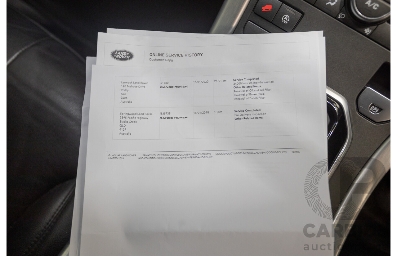 1/2018 Range Rover Evoque TD4 SE (AWD) LV MY18 5d Wagon Rhodium Silver Metallic Turbo Diesel 2.0L