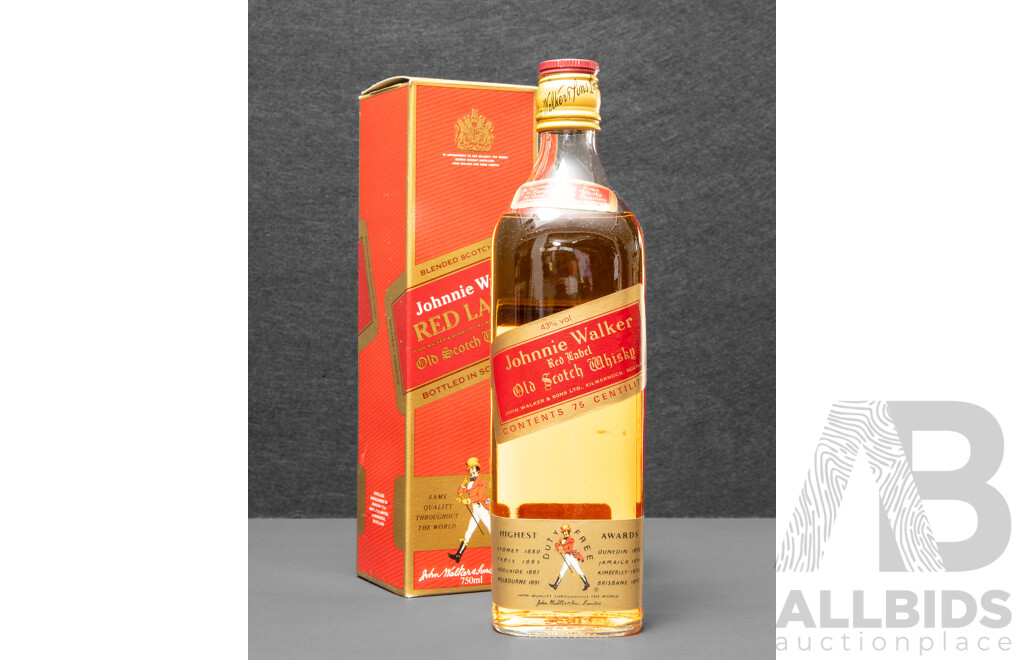 Johnnie Walker Red Label Old Scotch Whisky in Presentation Box