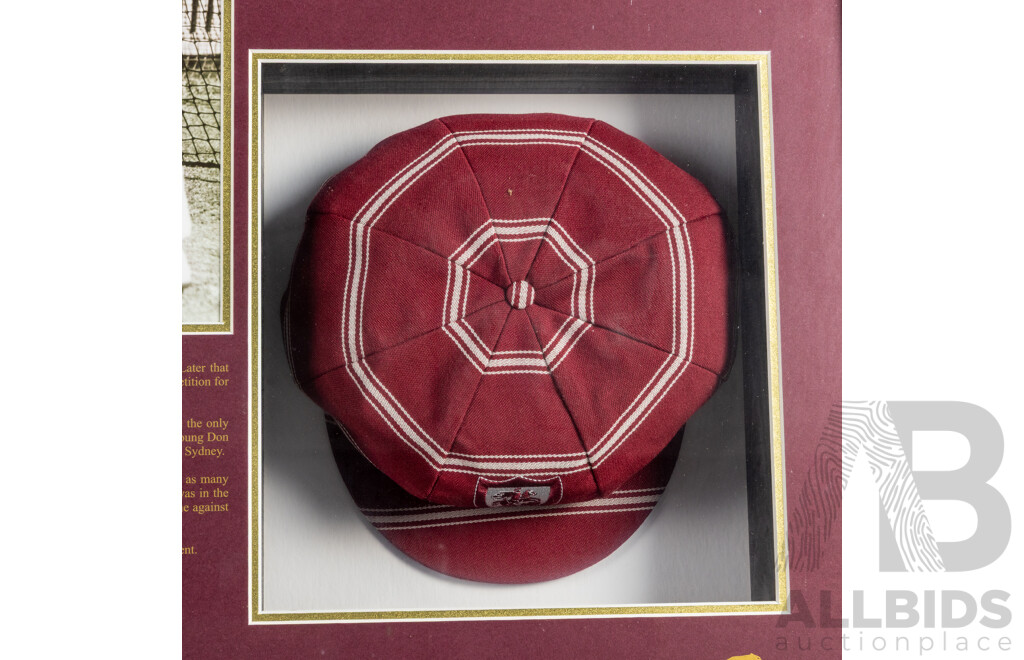 Limited Edition Sir Donald Bradman St George DCC Cap Presentation, No. 73/200