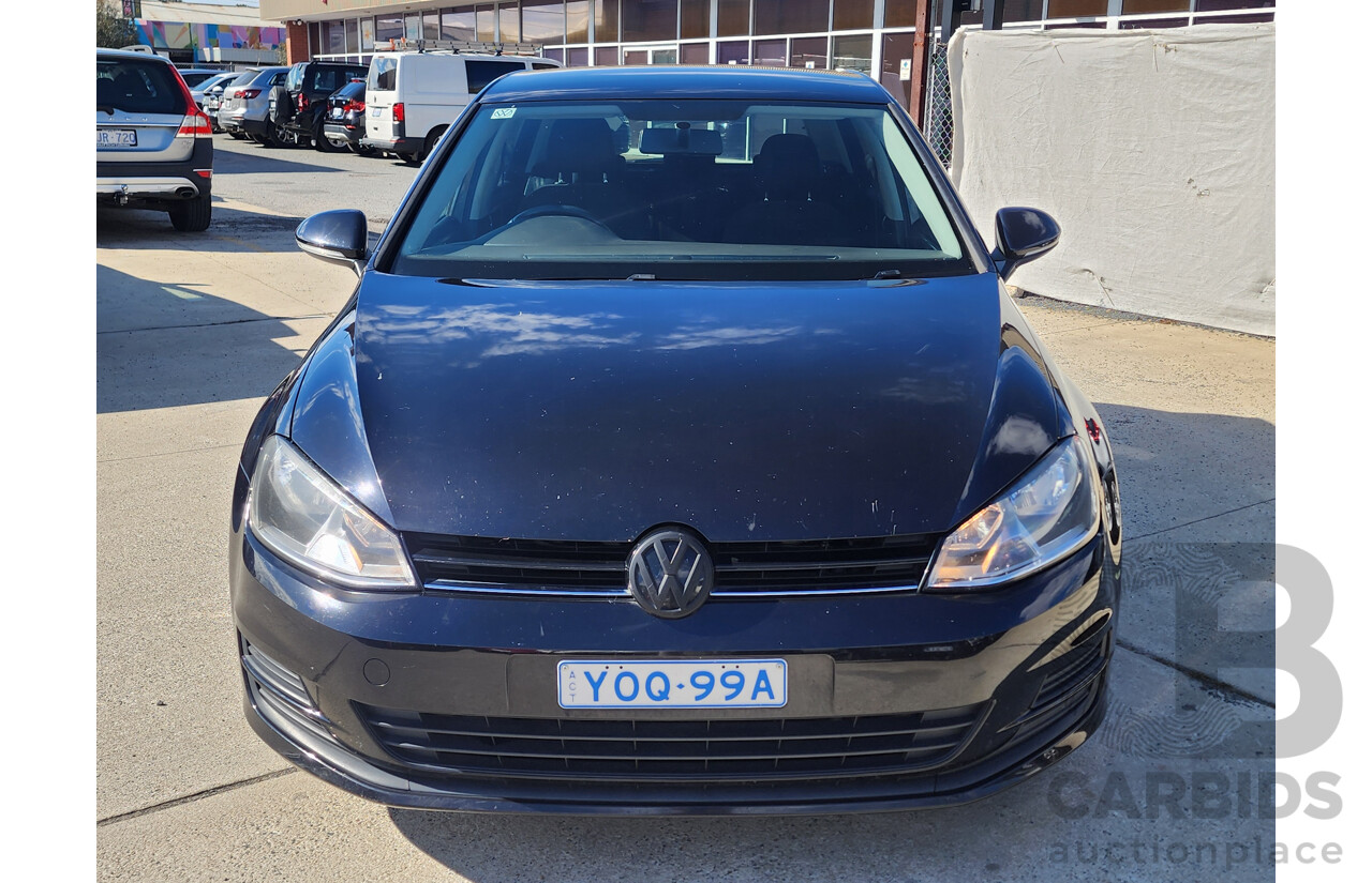 06/2015 Volkswagen Golf 90 TSI AU MY15 5d Hatchback Black 1.4L