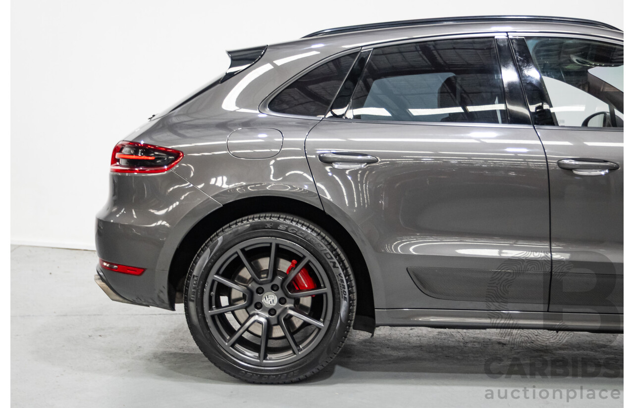 8/2014 Porsche Macan Turbo (AWD) 95B 4d Wagon Agate Grey Metallic Twin Turbo V6 3.6L